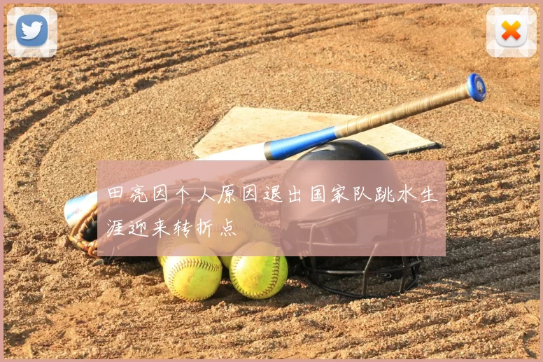 田亮因个人原因退出国家队跳水生涯迎来转折点